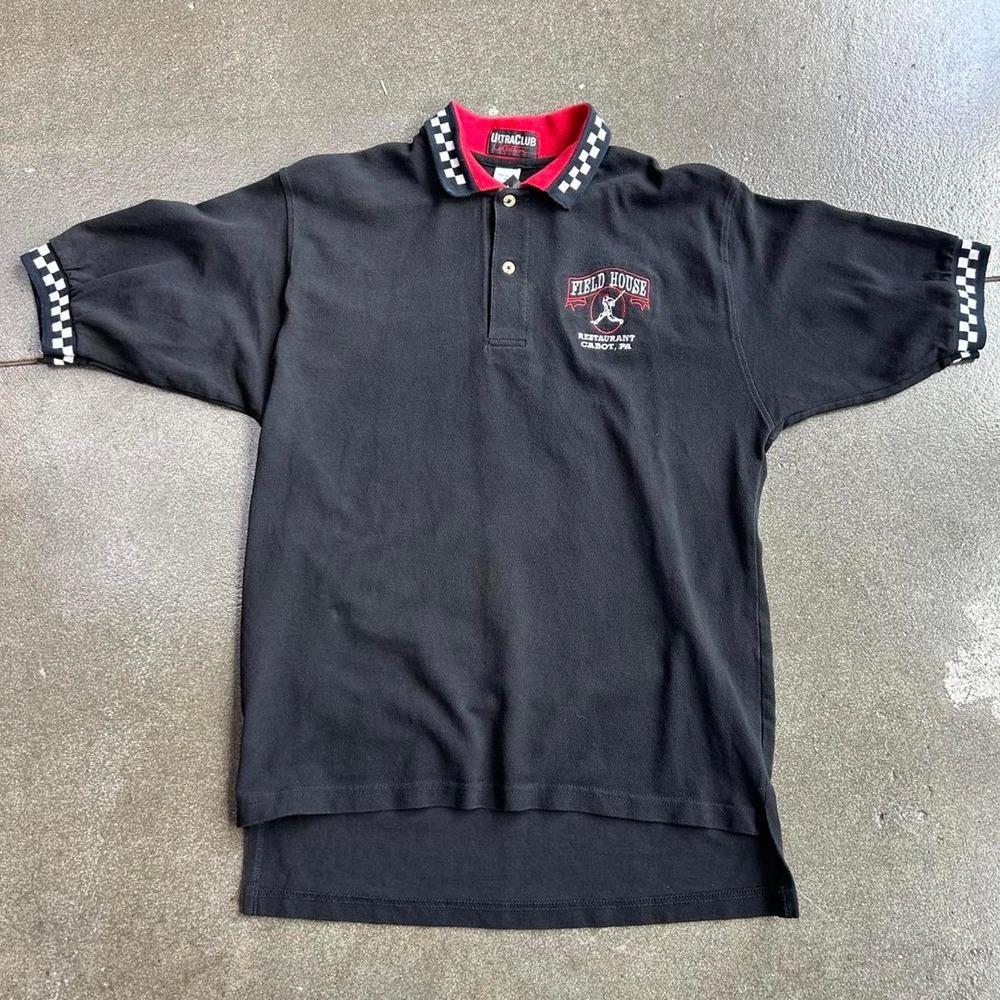Vintage Ultra Club Collection Field House Restaurant Size Medium Button Up Polo